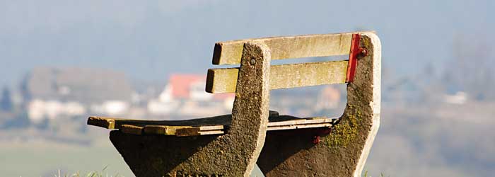 Ein Platz zum Ausspannen: Eine Bank im Katzental